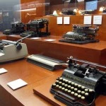 Different models of old tpewriters, National Museum of Science and Technology in Madrid.